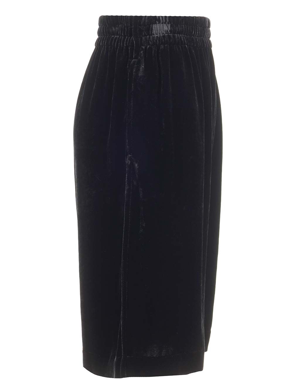 Chloe' Velvet Culottes Trousers - Black | c39970e7f37ff8a0b05c134591dd87b44a1693e0