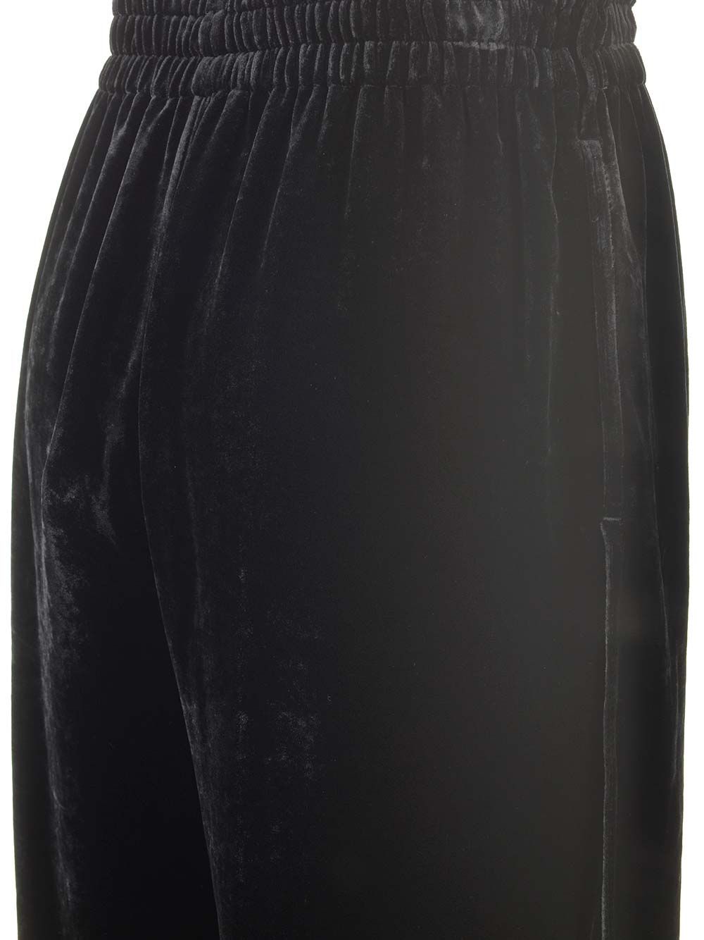 Chloe' Velvet Culottes Trousers - Black | 6174952a91278bfd6996e8c04aa8856ae23805e4