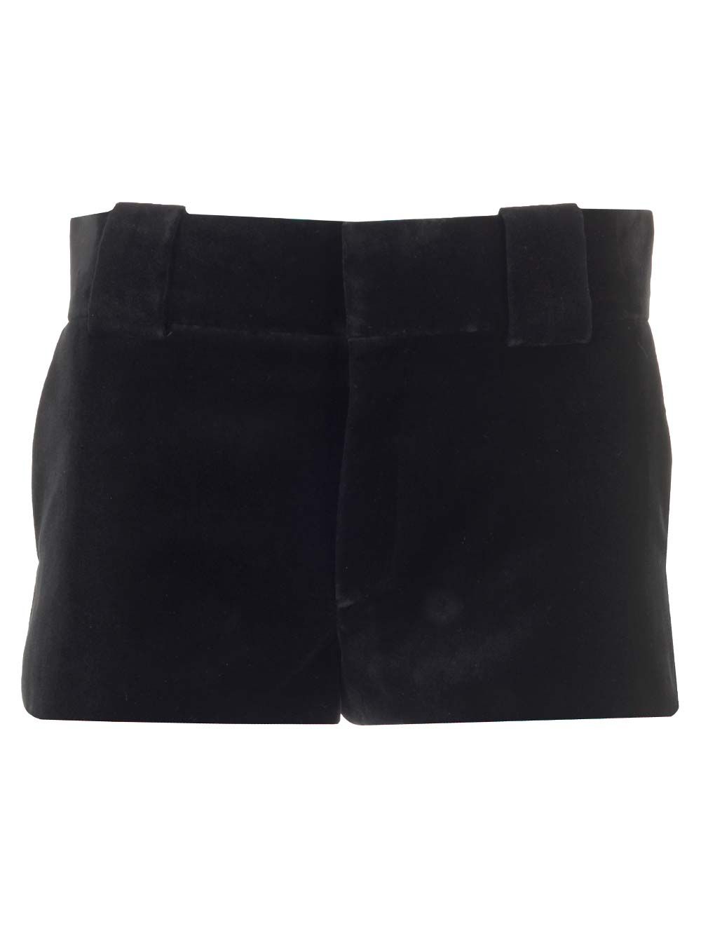 Chloe' Tailored Velvet Mini Shorts Trousers - Black | 11cdca15d165458f28cbe6068357e97aa8393e82