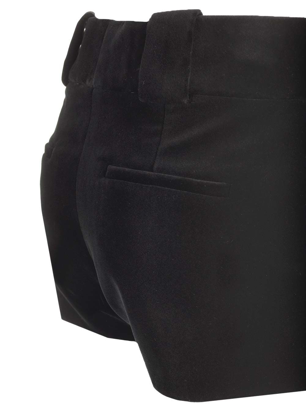 Chloe' Tailored Velvet Mini Shorts Trousers - Black | 0e028623de350371318201761a01023553ac8c23