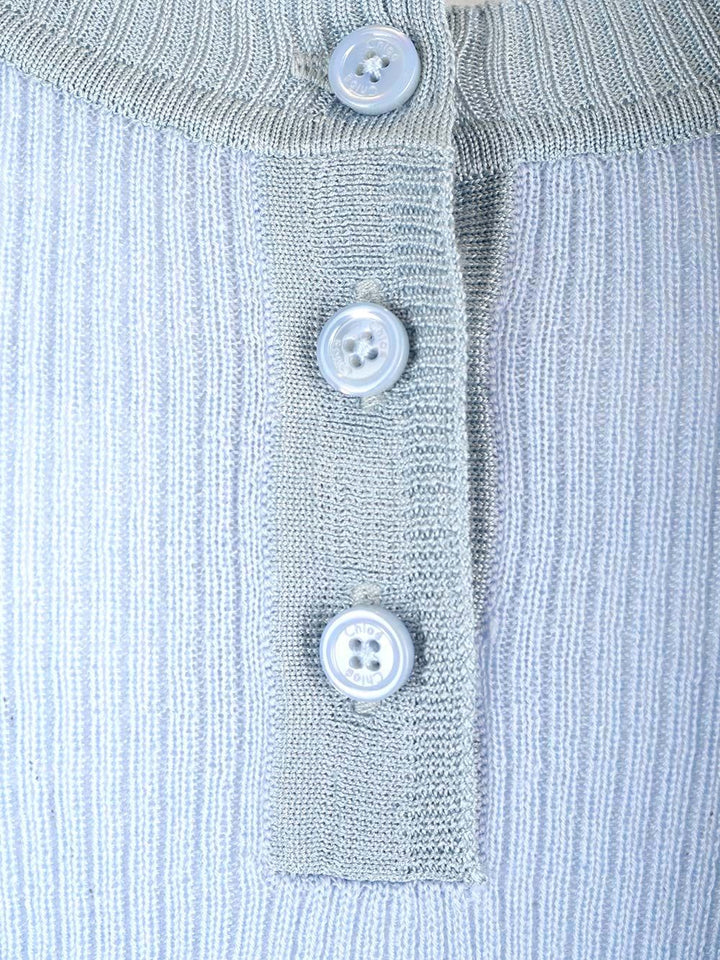 Chloe' Ribbed Wool Tank Top Tops - Light blue | 72aec1cb36bbb2e48e363903d79afc93e7eff1a4