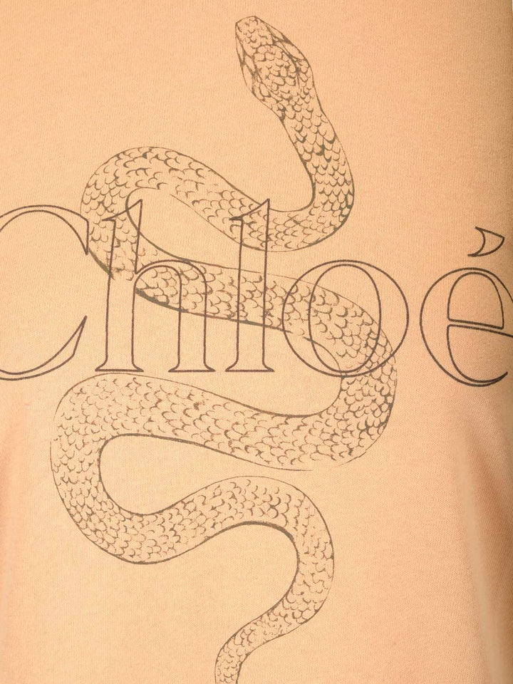 Chloe' Jersey T-Shirt - Brown | fdb8e3df53431468cf847145e9a2971dbe2b5a43
