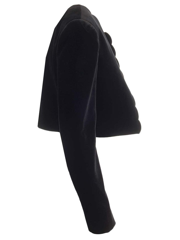 Chloe' Velvet Bolero Jacket Jackets - Black | 38dfc8d065c1b76eebf80d18d74be8d780766993