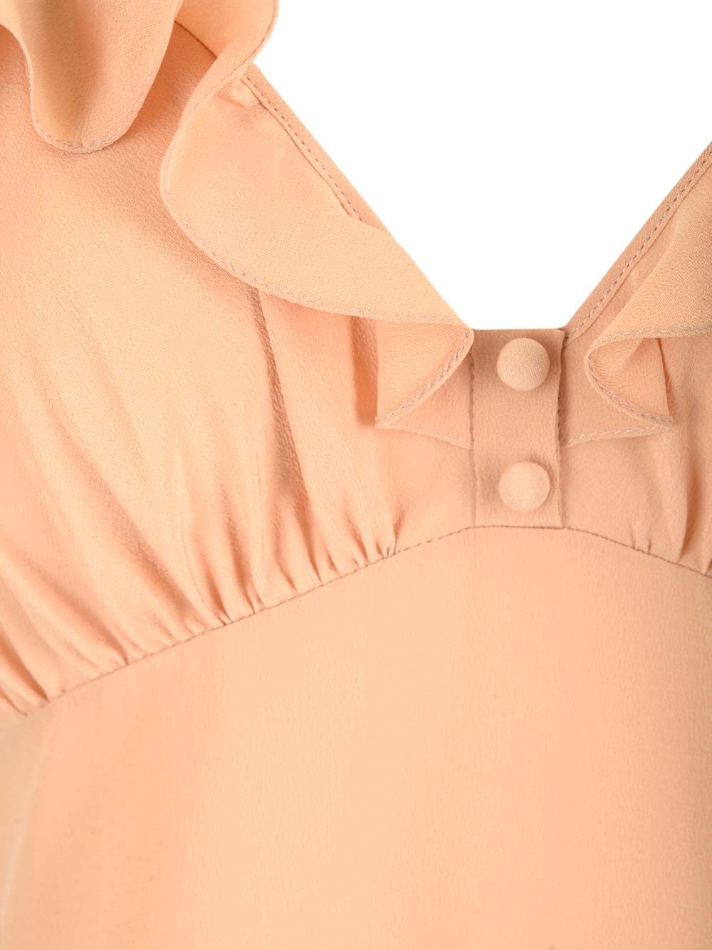 Chloe' Long Dress Crepe De Chine Dresses - Beige | a5759b22c8308e71376671713c9dbf0906b3f972