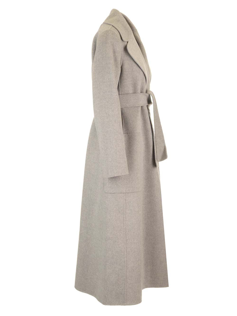 'S Max Mara Long Wrap Coat Coats - Grey | 06c70655751b6bf5be5a220f52d722d34cb0c44e