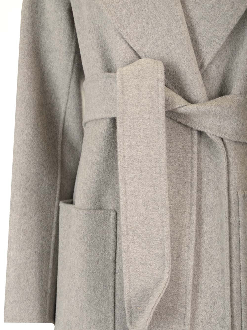 'S Max Mara Long Wrap Coat Coats - Grey | f4d48dc4d218519e7dc359166665c29d374f23df