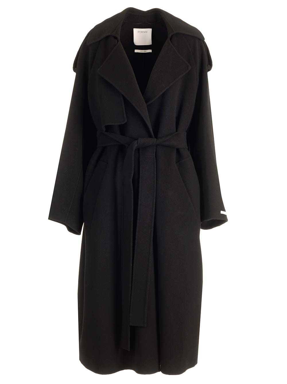 Sportmax Fiore Coats - Black | 60144fb7ffd657c1156c0434fd36e1632e19543e