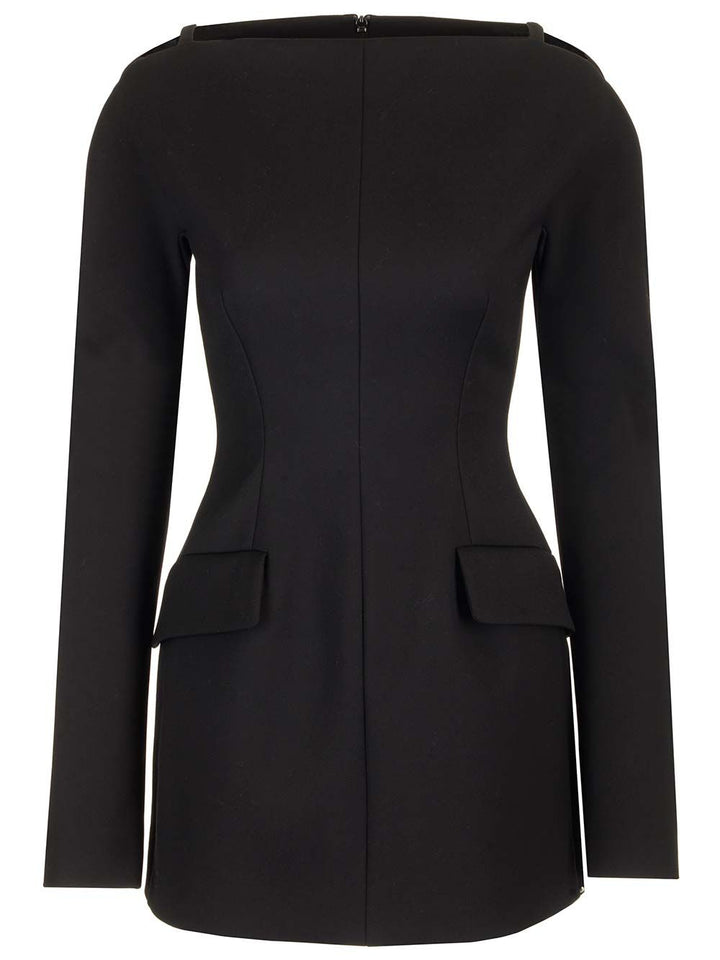 Sportmax Stretch Wool Gabardine Mini Dress Dresses - Black | cb5cb64af6faa7db5f80468d9bc24824ec81f9c7