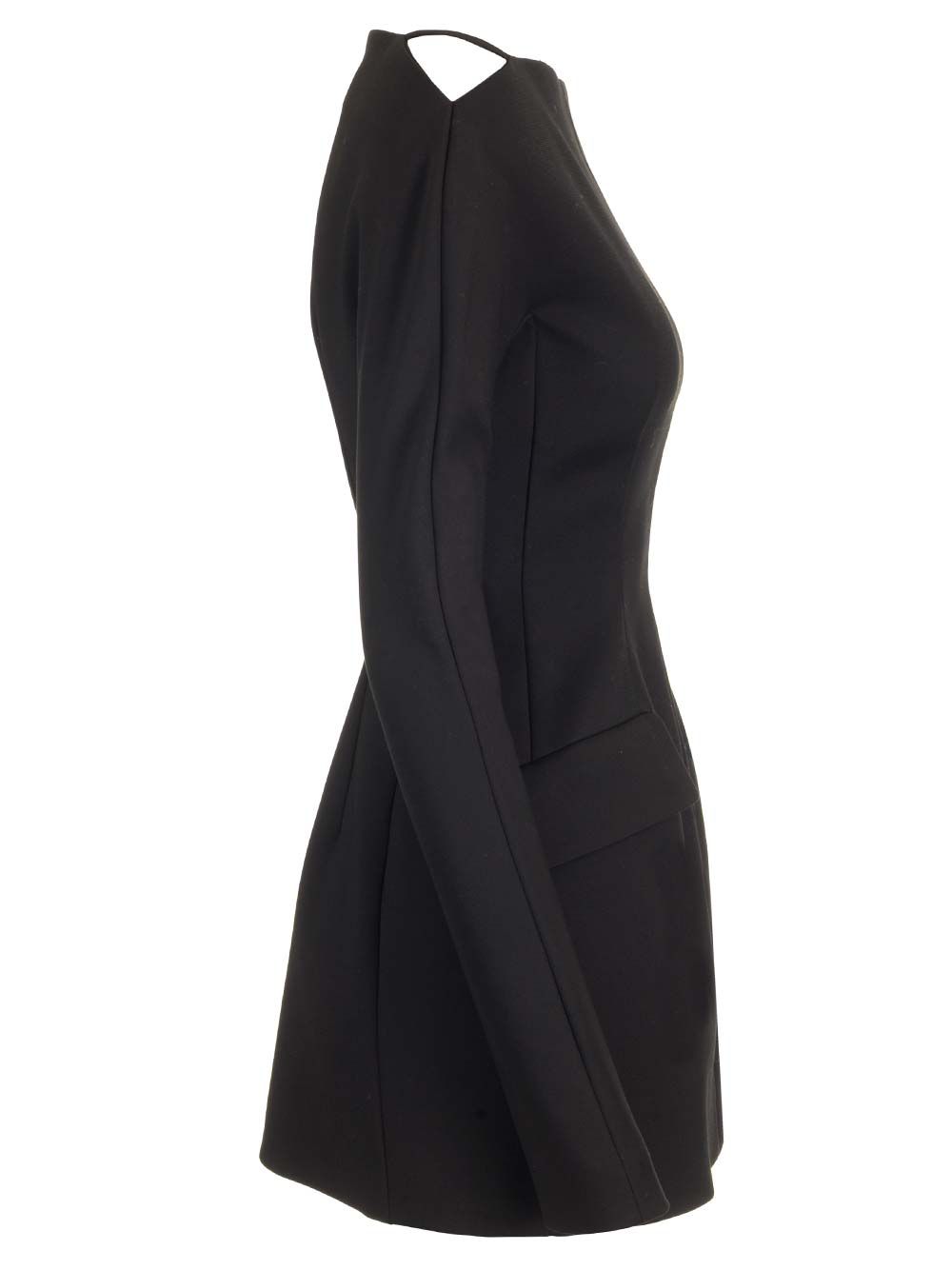 Sportmax Stretch Wool Gabardine Mini Dress Dresses - Black | def1a29898714f6418b740894196b691c793486f