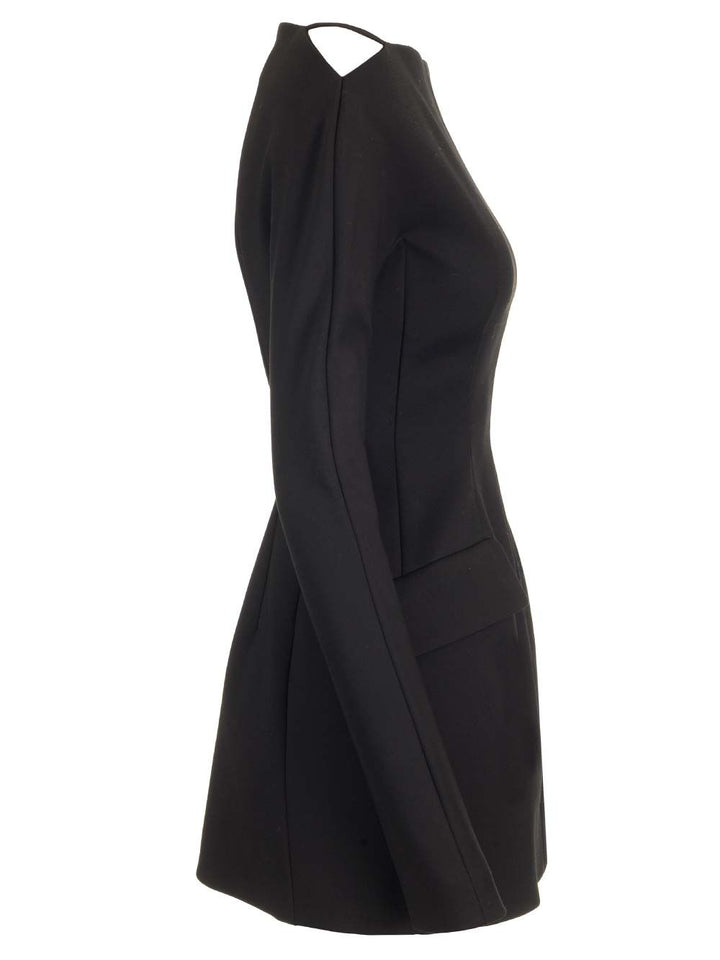 Sportmax Stretch Wool Gabardine Mini Dress Dresses - Black | def1a29898714f6418b740894196b691c793486f
