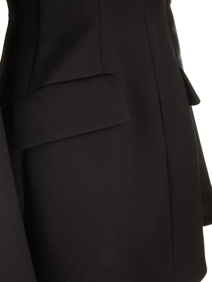 Sportmax Stretch Wool Gabardine Mini Dress Dresses - Black | 2b673a760025ded5c6c245dbf04698a48ed93e7d