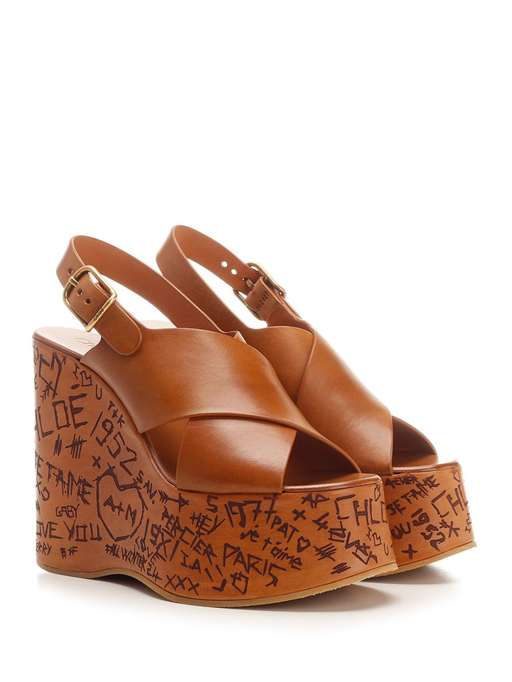 Chloe' Maxime Sandals - Brown | a01d0d5449c6a777b52e083bc237fefa2dd88e43