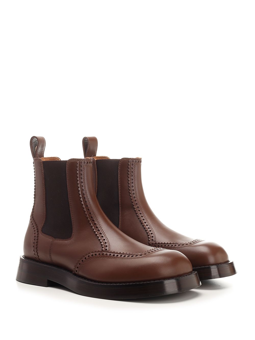Mcqueen Chelsea Brogue Boots - Brown | 33292fc3d201a3b30fff42f64ec7ec01fa8bda12