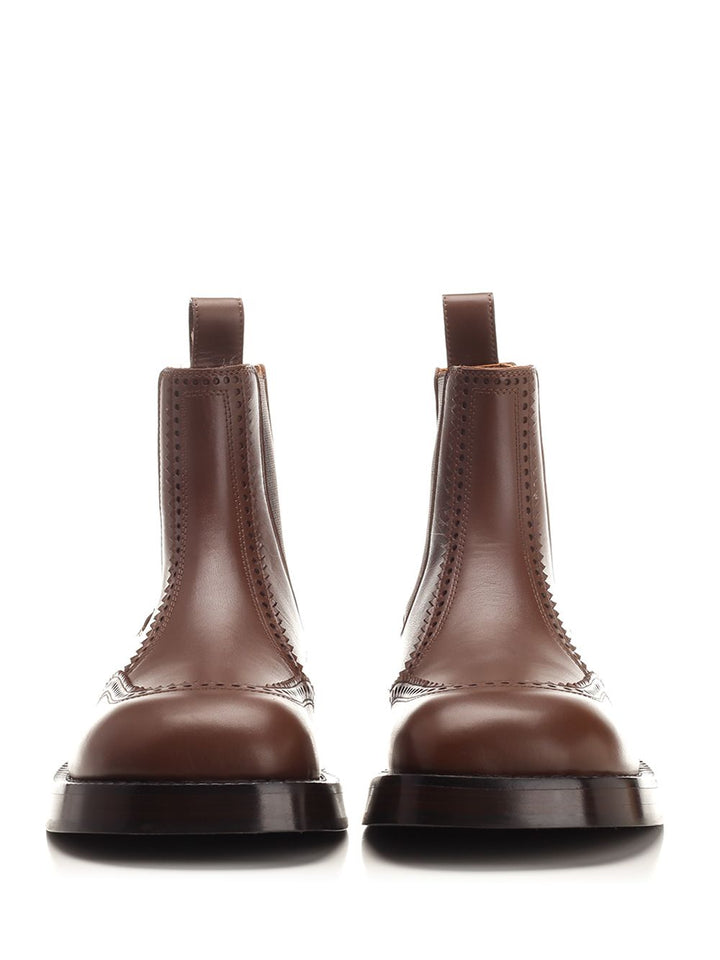Mcqueen Chelsea Brogue Boots - Brown | 1e25c1ab607cfa6e0c8735872c4a61360b4fc049