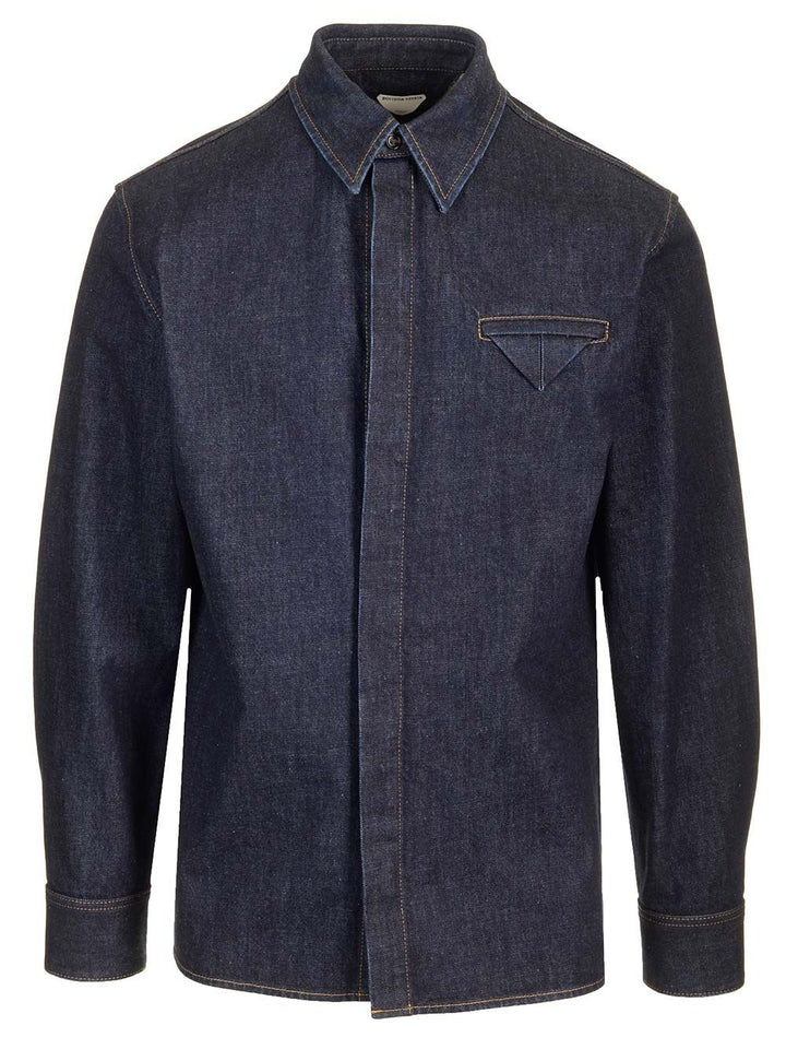 Bottega Veneta Denim Shirt Shirts - Blue | dbaabdd97b3dd6d1cd0572d6c2cc246df1b1c3ea