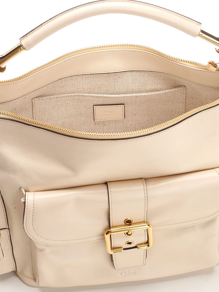 Chloe' Camera Bag Shoulder Bags - Beige | 13bbf04c42696ecd69c5b2f71c00e8765af46bf2