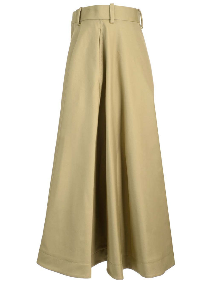 Bottega Veneta Wide Skirt With Ruffles Skirts - Beige | c277627094ebc9d643d4fdaa25a7ec182a6fb7fe