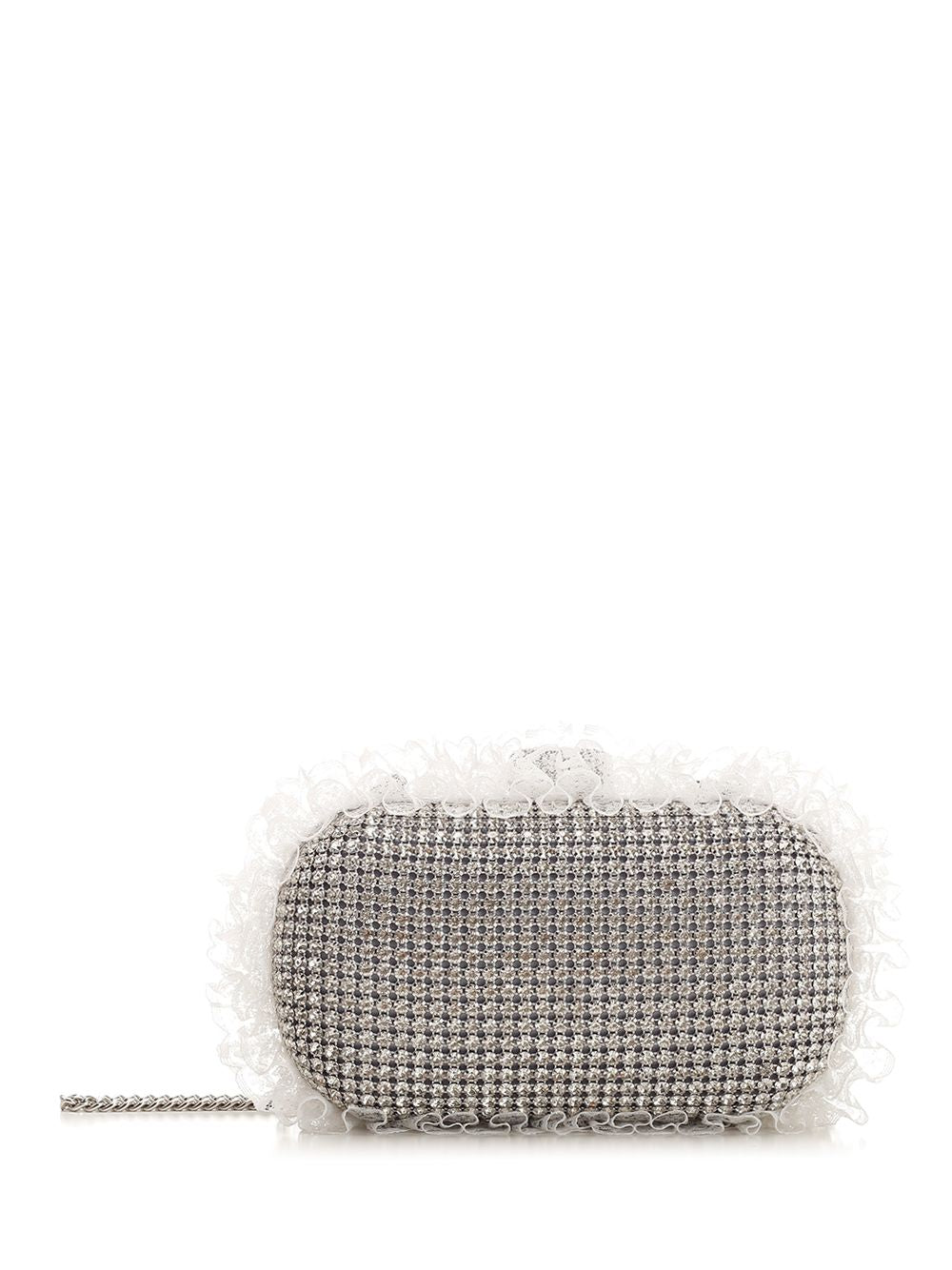 Self Portrait Residency Crystal Clutch Handbags - Silver | 5ed898be9c48b191225055613767cefb160fd662