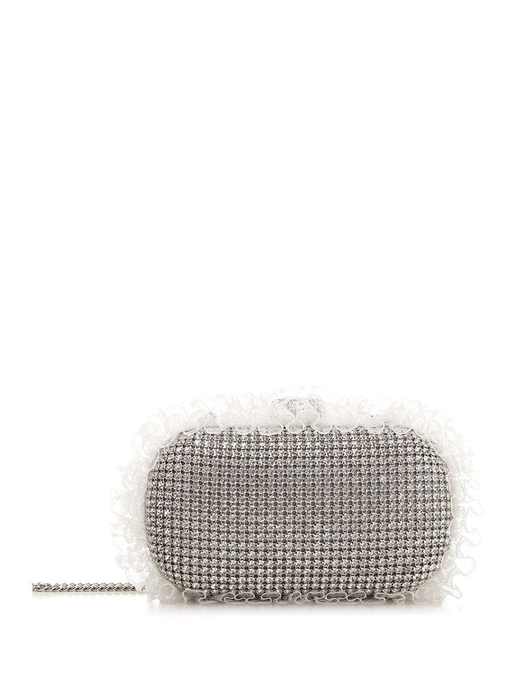 Self Portrait Residency Crystal Clutch Handbags - Silver | 5ed898be9c48b191225055613767cefb160fd662