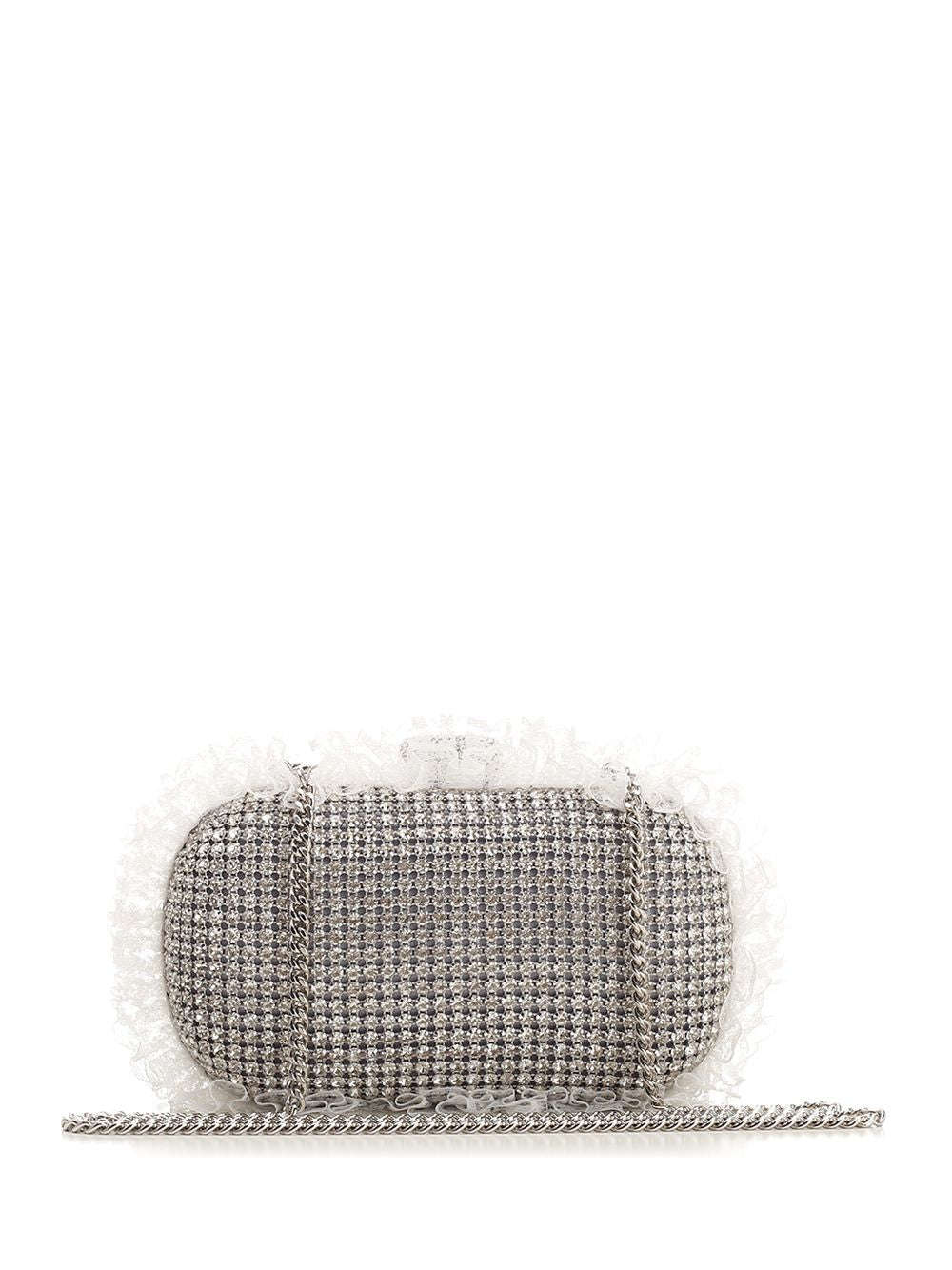 Self Portrait Residency Crystal Clutch Handbags - Silver | 3f94ab7fabe065f9fd33fb8432ebdfd0ac730dda