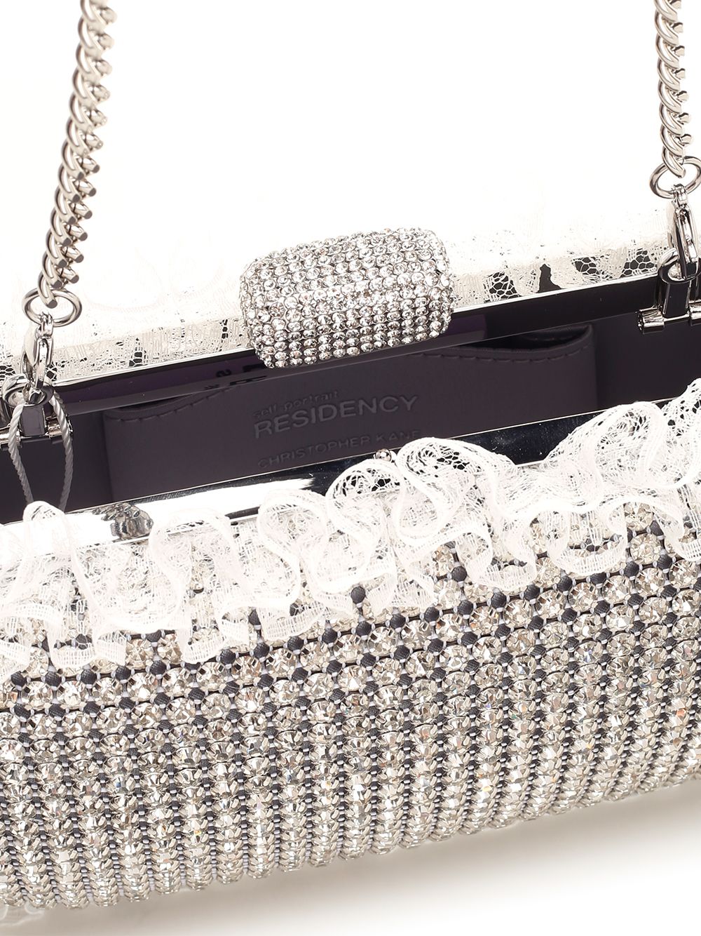 Self Portrait Residency Crystal Clutch Handbags - Silver | b58126e8b79f87fbc4a0d36ac5d0b338ace0dcac