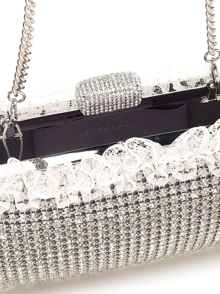 Self Portrait Residency Crystal Clutch Handbags - Silver | b58126e8b79f87fbc4a0d36ac5d0b338ace0dcac