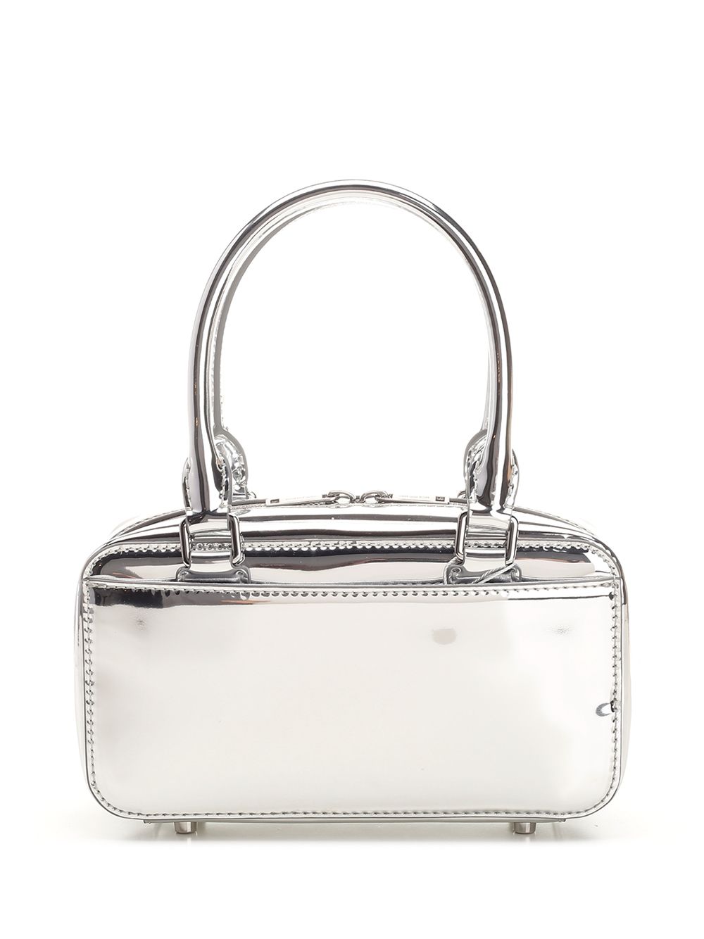 Self-Portrait Mirror-Effect Leather Handbag Handbags - Silver | 7700d15c4997f111ce848fcdeee90ee61a02425b