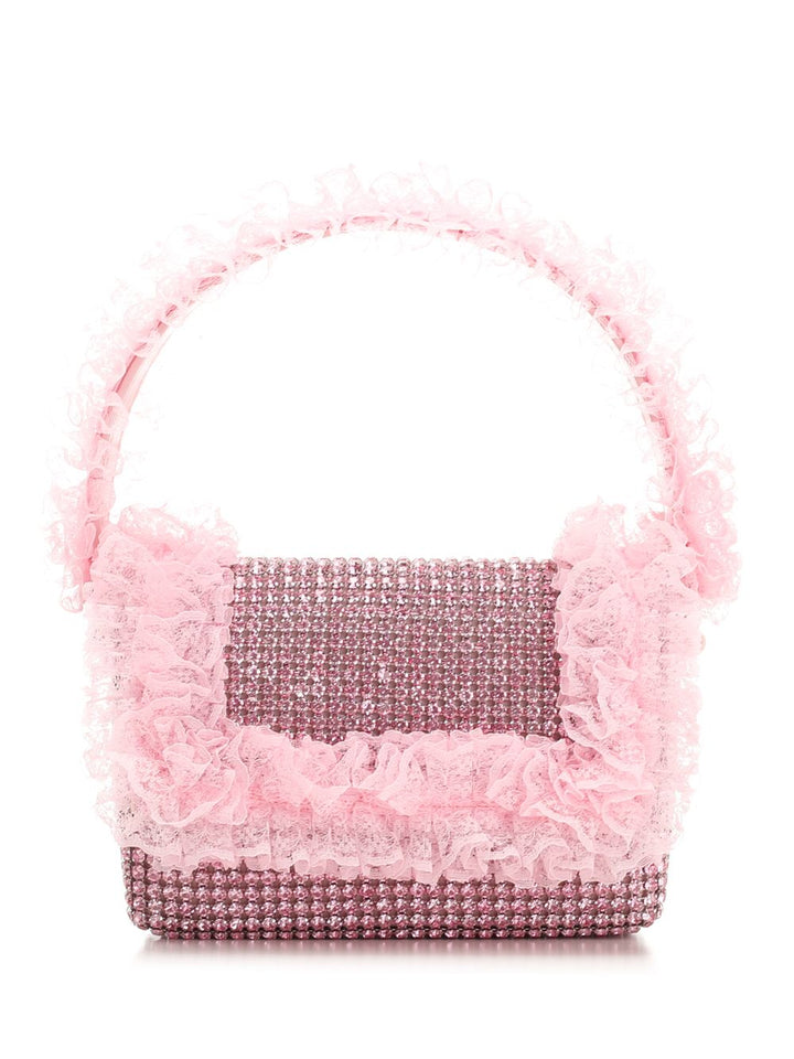 Self Portrait Residency Embellished Hand Bag Handbags - Rose | 73817f1e7d48145a277fdc645e8239e8c6d2f8c9