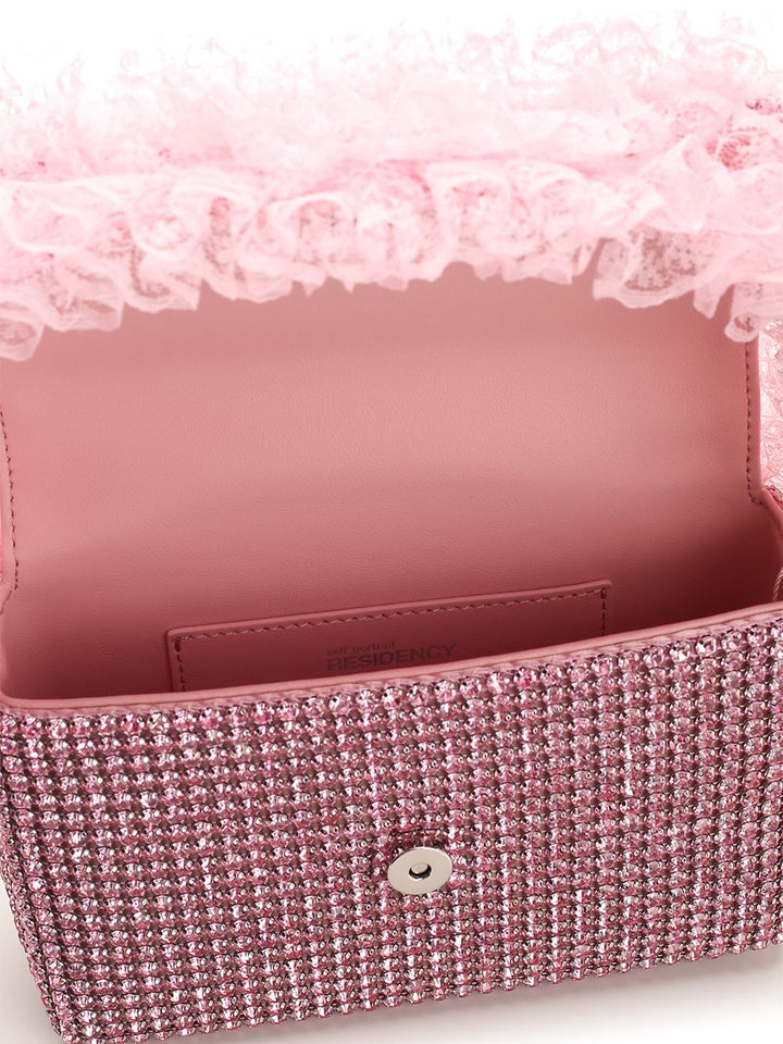 Self Portrait Residency Embellished Hand Bag Handbags - Rose | 5d6ded3f821c55f4289dc232826767b6c2dfadb7