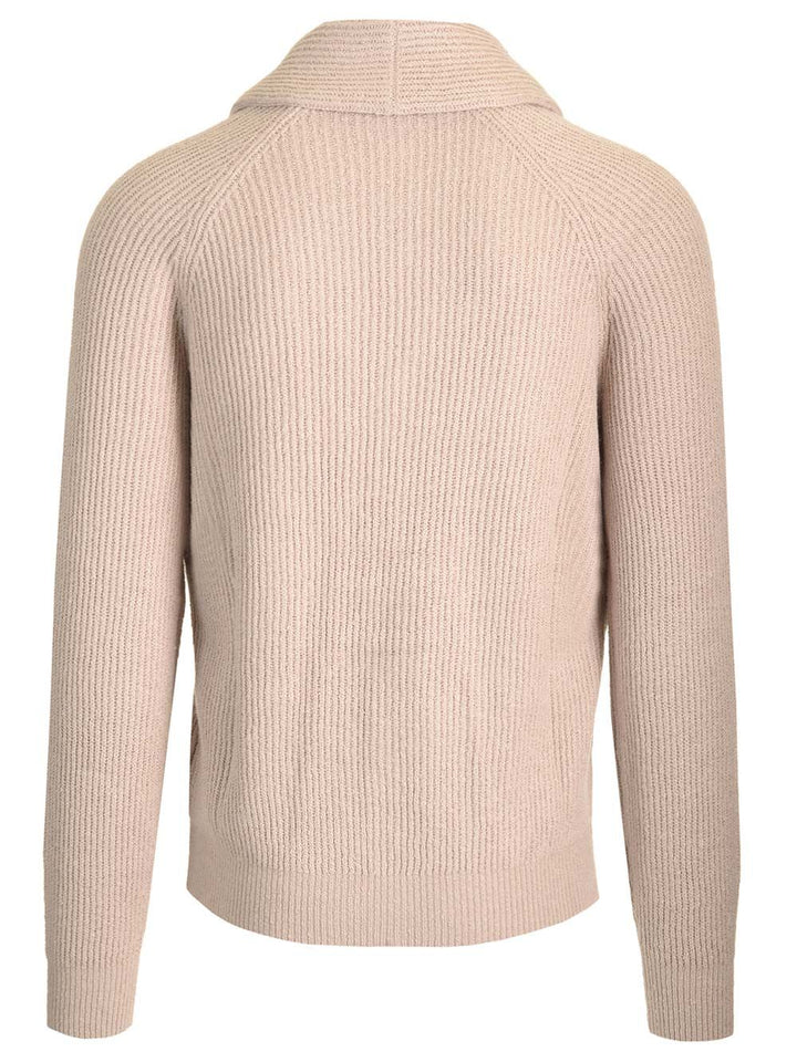 Brunello Cucinelli English Rib Cardigan Knitwear - Beige | eda5555a2ee2f9fb465a35ce7692f90ce36081ad