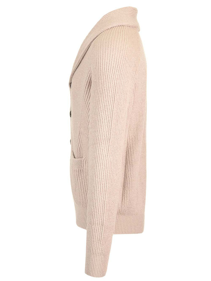 Brunello Cucinelli English Rib Cardigan Knitwear - Beige | 24a612e7475eb9bce62fb14da26e28973bc0605b