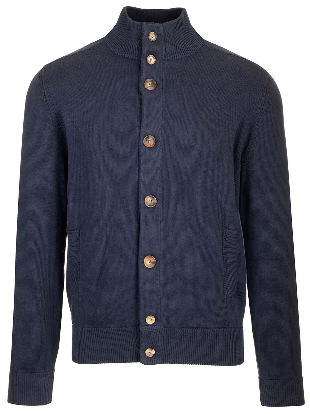 Brunello Cucinelli Cotton Knit Cardigan Knitwear - Blue | 65852826b99d79f03e9d035011ec0a1bc7416d6c