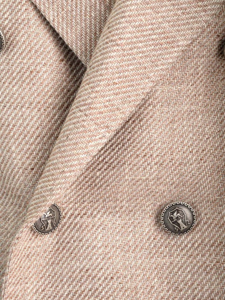 Brunello Cucinelli Double-Breasted Blazer Jackets - Beige | b6053a7479b577188996cf3fdf94a490885eefea