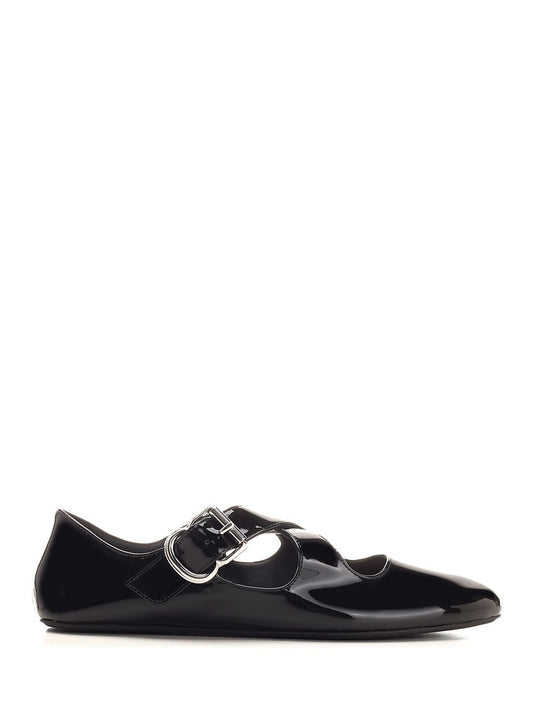 Cross-Over Ballet Flats Scarpe Basse Black