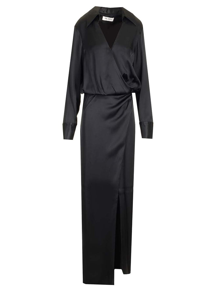 The Attico Satin Midi Dress Dresses - Black | 724fa121a0af5ac998d996619bdbd9231ebb0eab