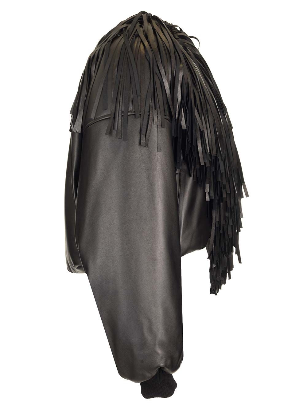 AlaÏA Fringed Bomber Jacket Jackets - Black | ee54bb5df75fc460c9417ff67c53708a5b1ba728