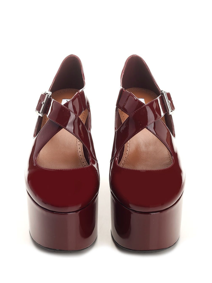 AlaÏA Crossed Wedges Scarpe basse - Bordeaux | 8d910804915974ff99e91a27b363371550439469