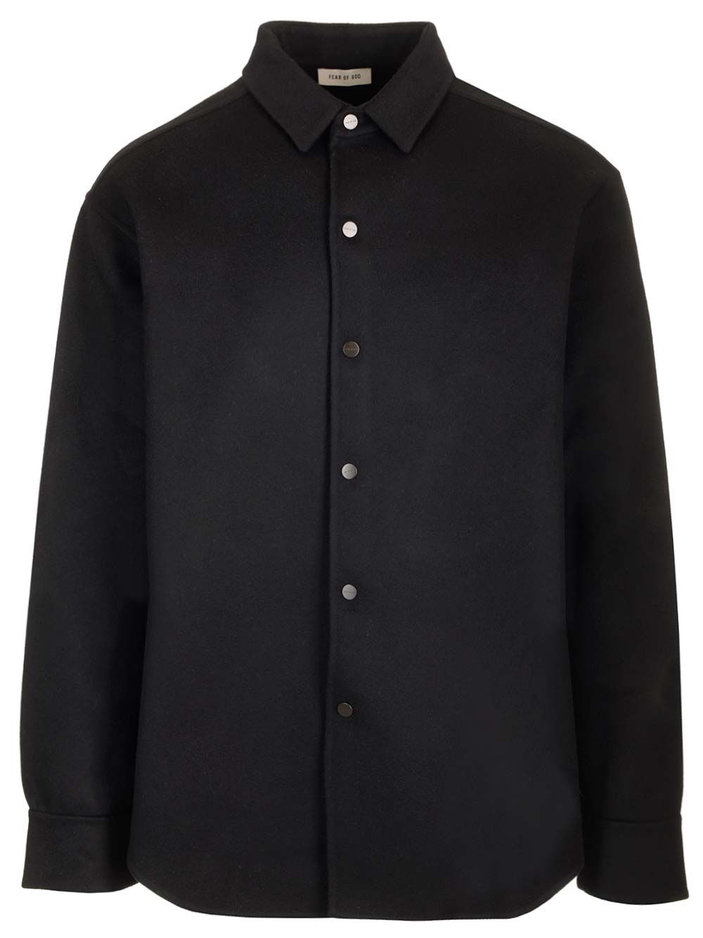 Fear Of God Wool And Cashmere Overshirt Jackets - Black | 3c5f29df9dea36677b62df29fa2a1f80bd111675