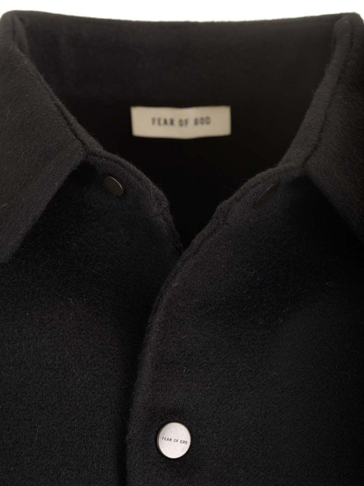 Fear Of God Wool And Cashmere Overshirt Jackets - Black | d9eb5c7a8a1c03af1a6068131ae19098423213c9