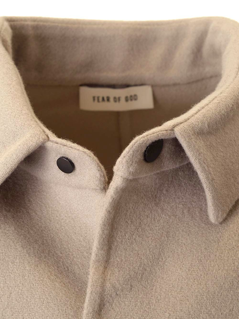 Fear Of God Wool And Cashmere Overshirt Jackets - Beige | eb7783de2b23d171757b0561a214e8b1ca2e19f0