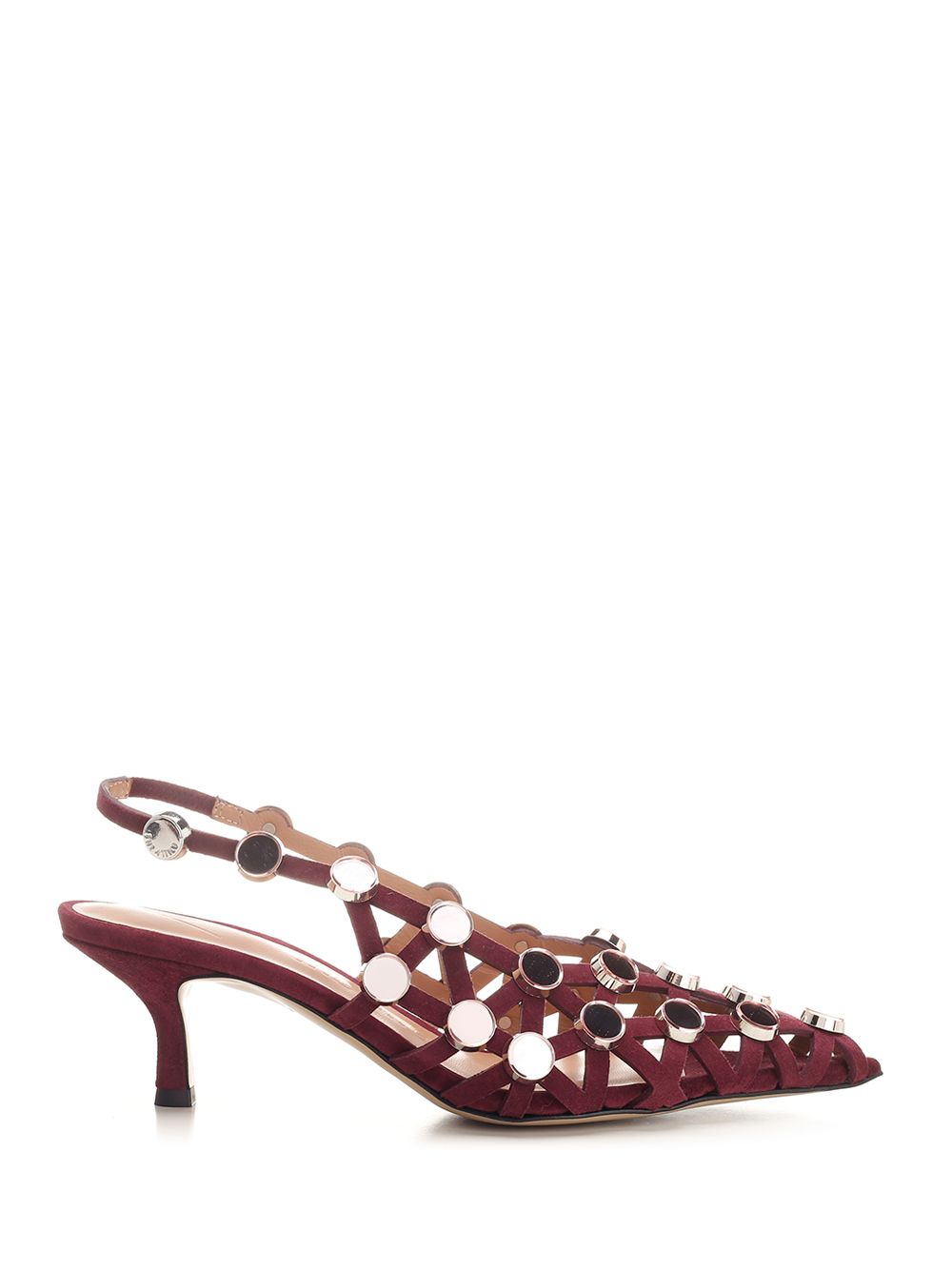 The Attico Grid Pumps - Bordeaux | 02083f3bc40e86ec34cef8b465a2cfab22c148c8