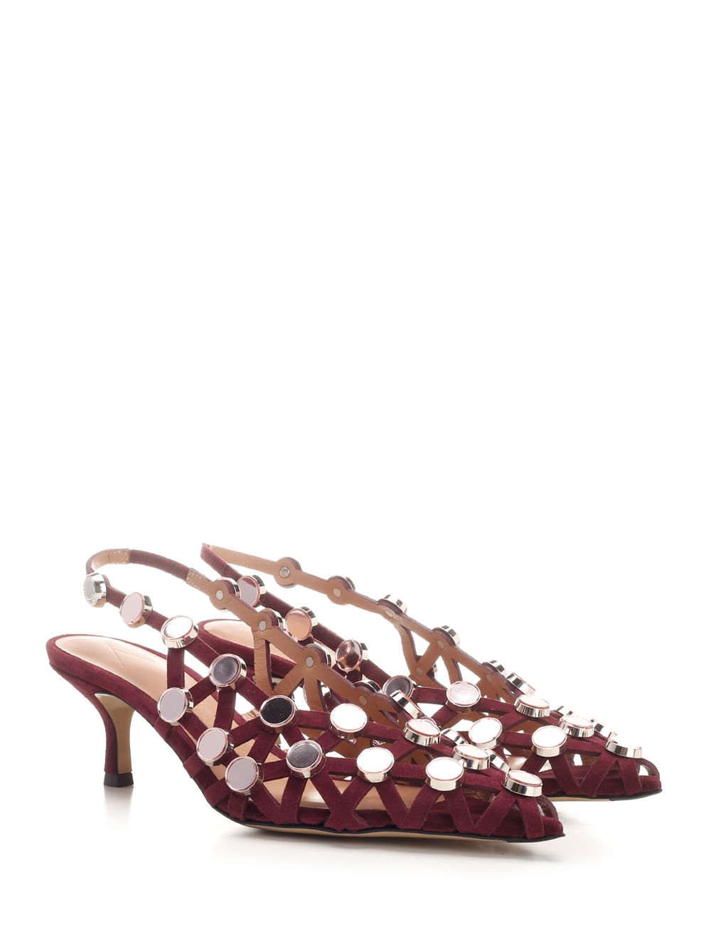 The Attico Grid Pumps - Bordeaux | 3d361fa287c08157db24f7a0d99b6568261ae55a