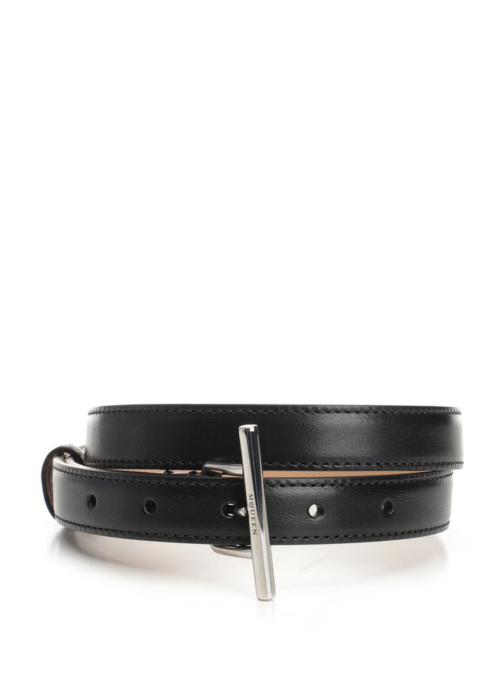 Mcqueen T-Bar Belts - Black | e26576697d54a447c5aff6967fd49a4f2ef7e1be