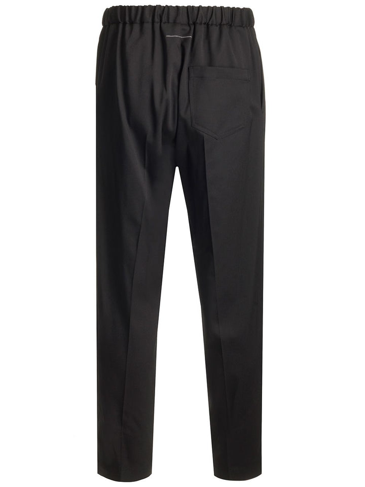 Mm6 Maison Margiela Elastic Waist Tailored Trousers - Black | 100a5beae8f67e0f393e57430ba8b36b4b18d645