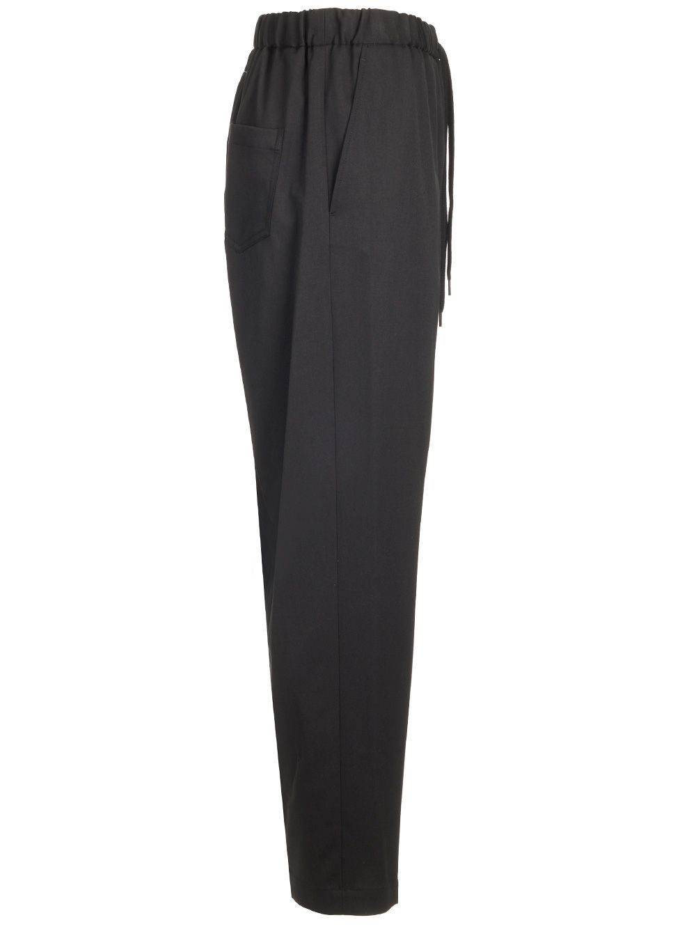 Mm6 Maison Margiela Elastic Waist Tailored Trousers - Black | 91c1f92dec11d076b8e85bcabf4999b5650866d7