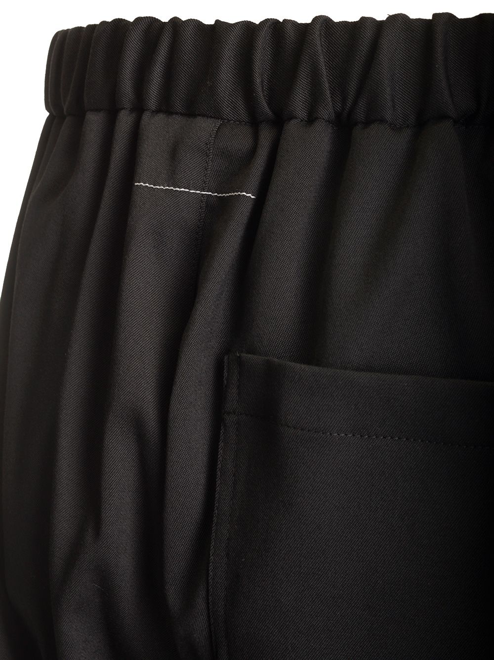 Mm6 Maison Margiela Elastic Waist Tailored Trousers - Black | f3b0457705bfc9eb3f1be1f82f87b0d64ace9152