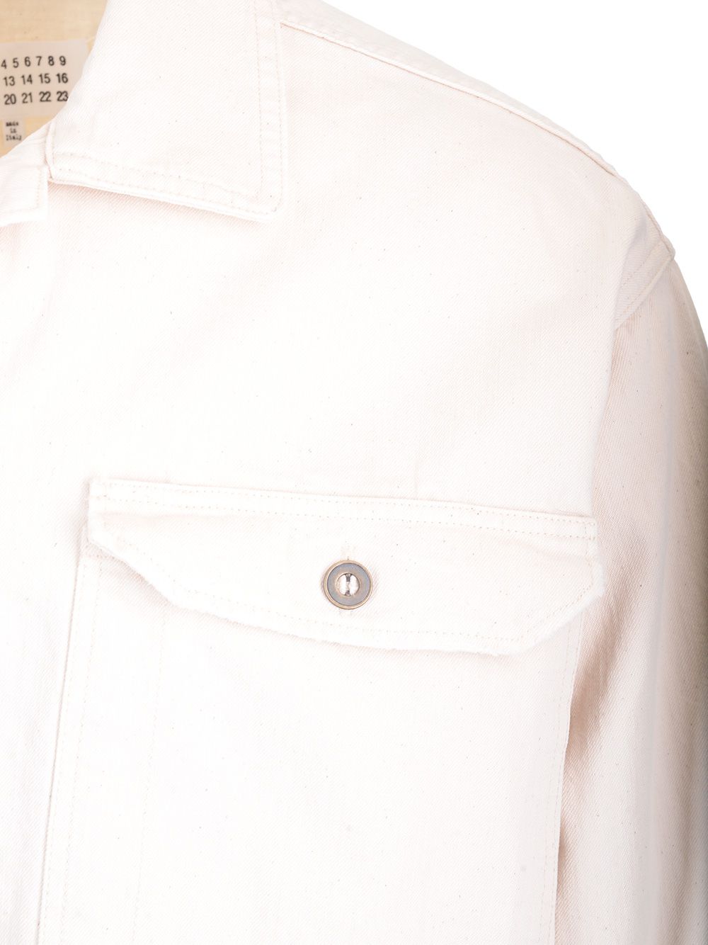 Maison Margiela Denim Pea Jacket Jackets - White | 5119c3f5b96a7e45cf353578bf945ed8447185e4