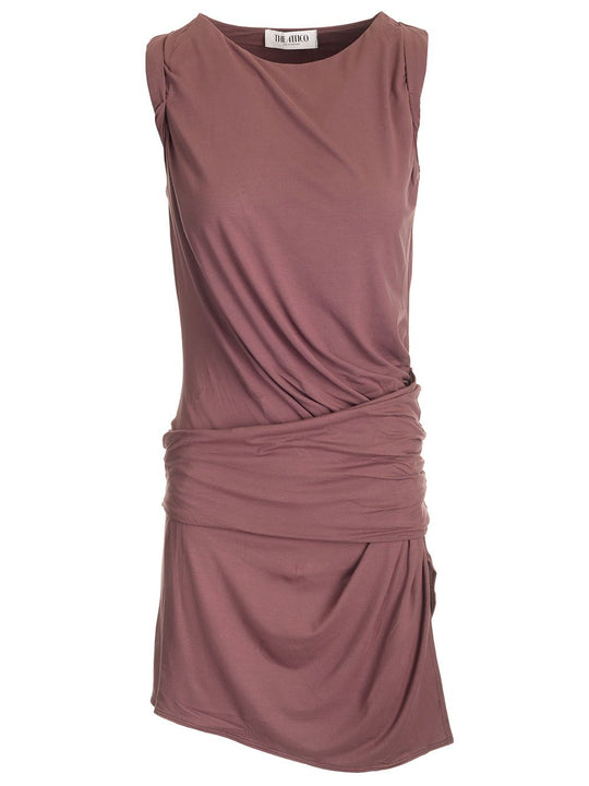 Viscose Jersey Mini Dress Dresses Bordeaux