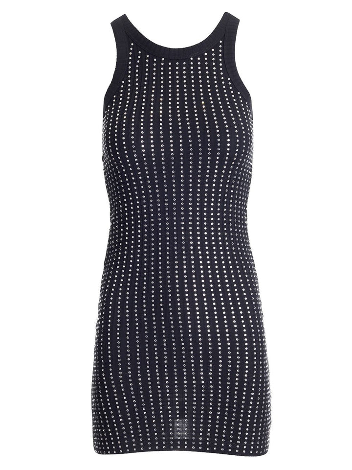 The Attico Mini Dress With Thermo-Strass Dresses - Black | 07bbf302cde700dfef6ec8fa5255ad754b1211bd
