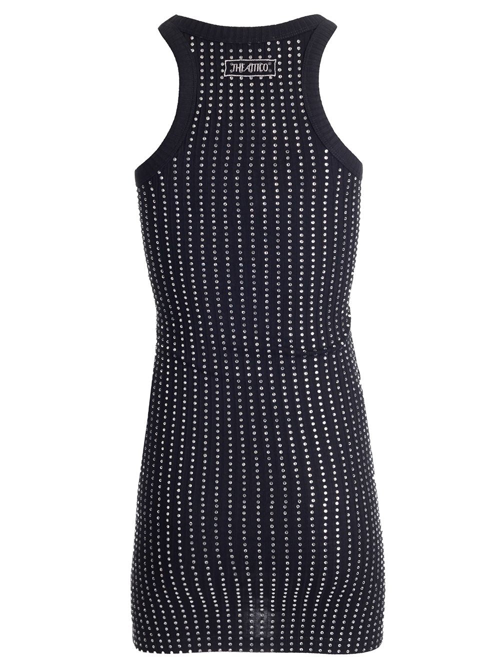 The Attico Mini Dress With Thermo-Strass Dresses - Black | 991ef1065d07c44d9b12c08085c8fff9b91e3df8